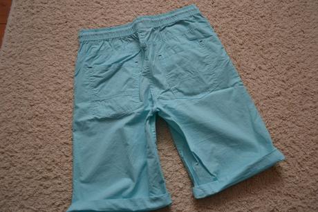 Světlemodré plátěné kraťasy 158/164, 158
