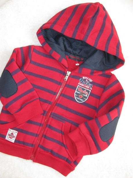 Krásná bavlněná mikina s kapucí, 86