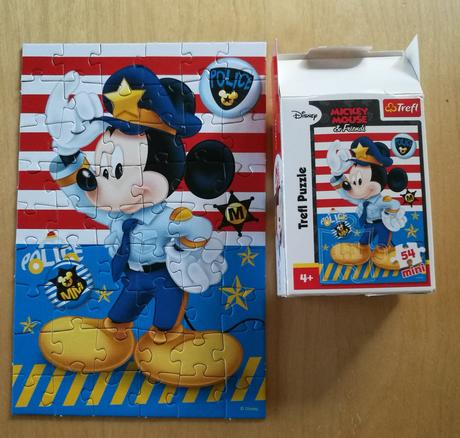 Puzzle trefl mickey mouse & police 54 mini dílků,