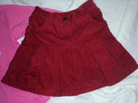 Skládaná sukýnka a krásné tričko s třešínkama, cherokee,104