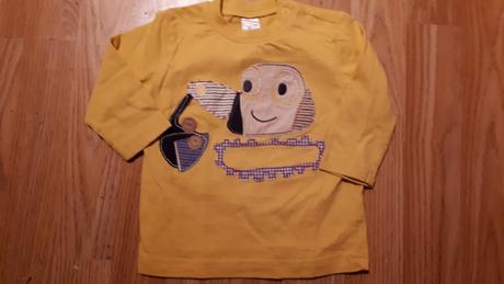 Žluté tričko s bagrem, next,68