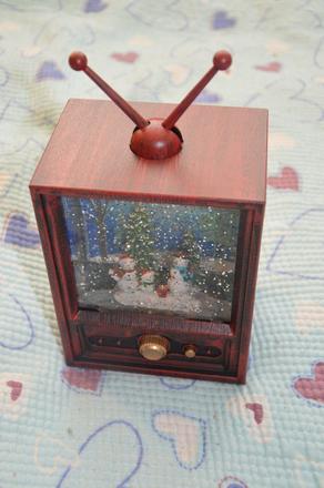 Hrací vánoční skříňka vintage, 