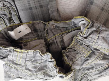 Kostkované kraťasy,3/4kalhoty 122,128, 128