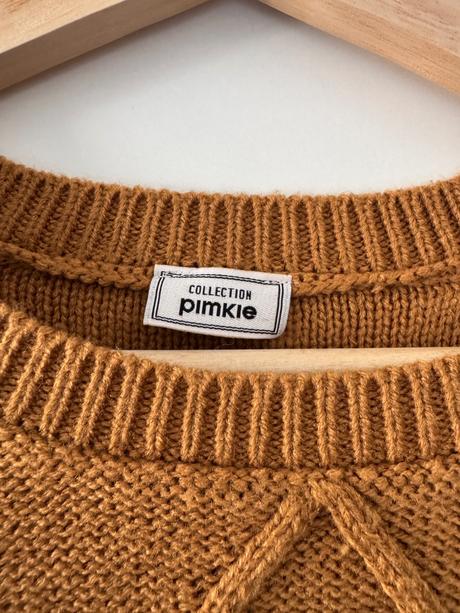 Oranžový/hořčicový svetr s/36, pimkie,s