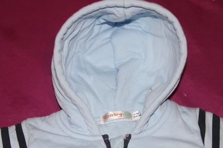 Klučičí mikina nápis, proužky, 80