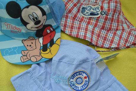 3x letní kloboučky v.86-98, disney,86 / 92 / 98