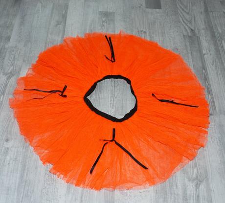 Tylová sytě oranžová sukně styl tutu, 128