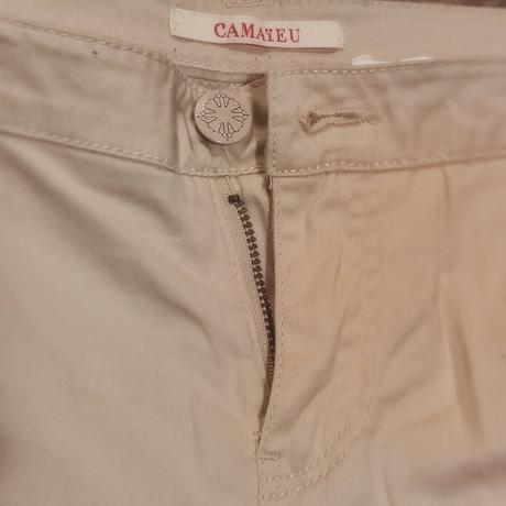 Světlé smetanové dámské kraťasy camaieu po kolena, camaieu,40