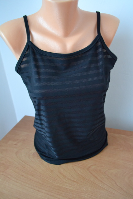 Černé pruhované tílko, l