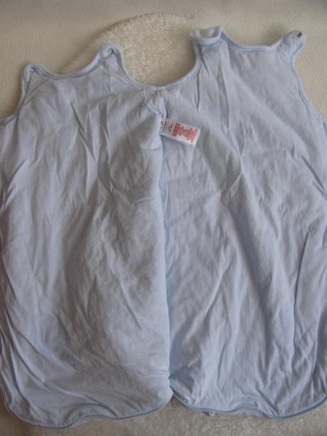 Světle modrý velurový spací pytel vel.0-6 měs., early days