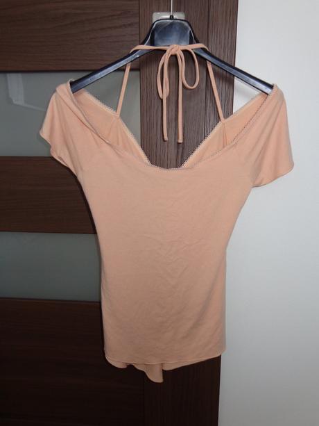 Pastelově korálové tričko, s