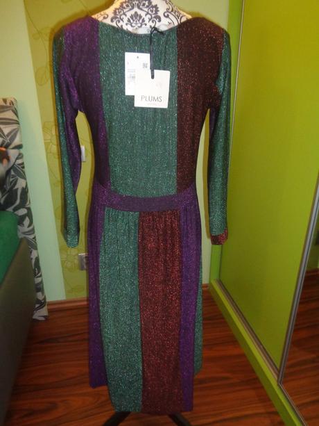 Luxusní pružné lesklé šaty, l