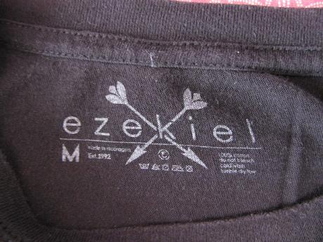 Bavlněné černé tričko ezekiel, s