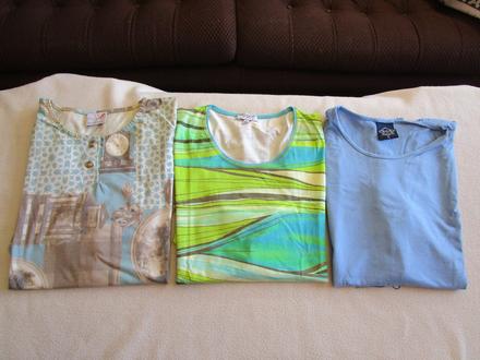 3x pěkná bavl. elast. trička, kr. rukáv, vel. xl, xl