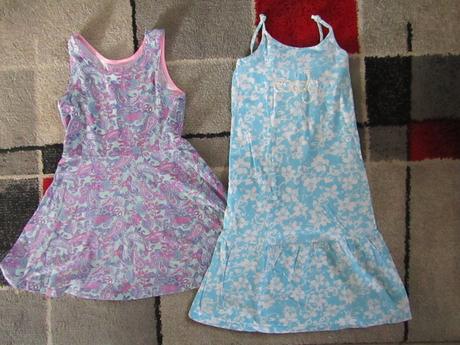 2x letní bavlněné šaty- vel.134 zn.f & f + 140, f&f,134
