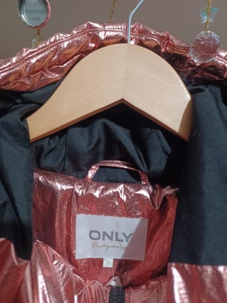 Lesklá růžová zimní bunda only s/m, 158-170, only,s