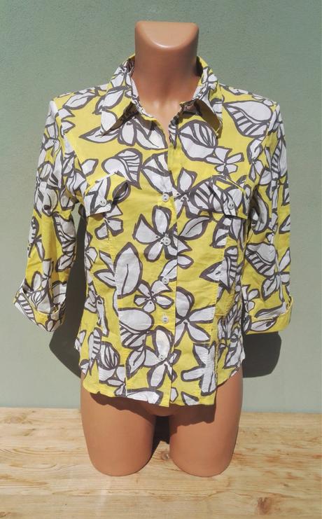 Plátěná košile blůzka do pasu verse - vel.38, 38