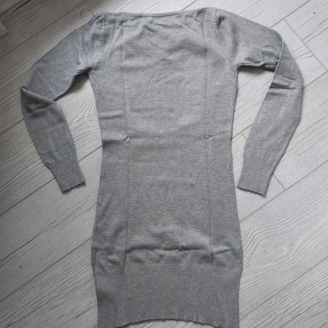 Šedé úpletové šaty ebelieve vel.s/m, s
