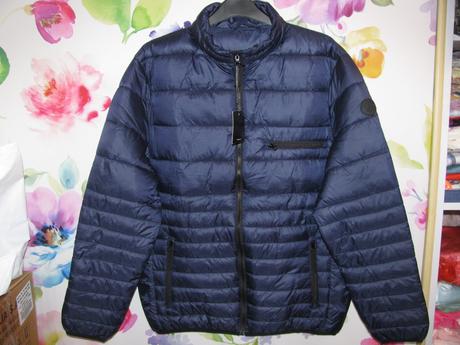 Pánská modrá prošívaná zimní bunda v by ver, xl