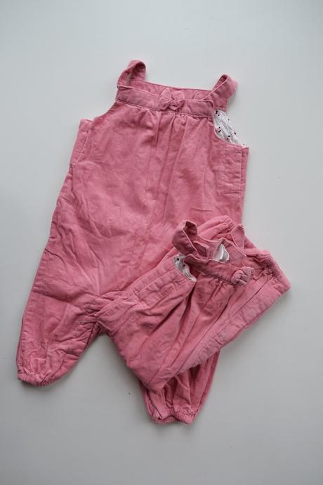 Manšestrové kalhoty s laclem, h&m,68