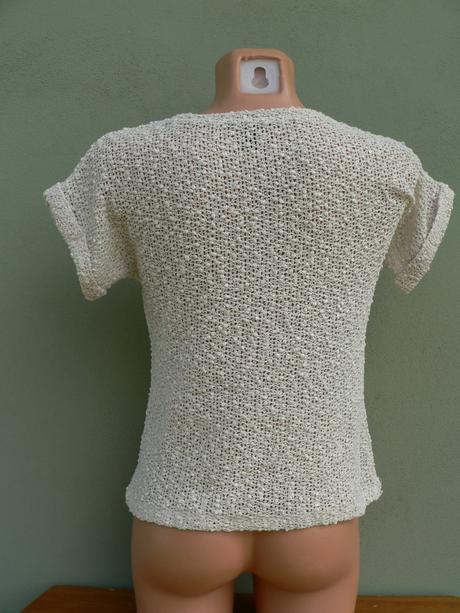 Smetanový svetříkový top mango - vel.s/36, mango,s