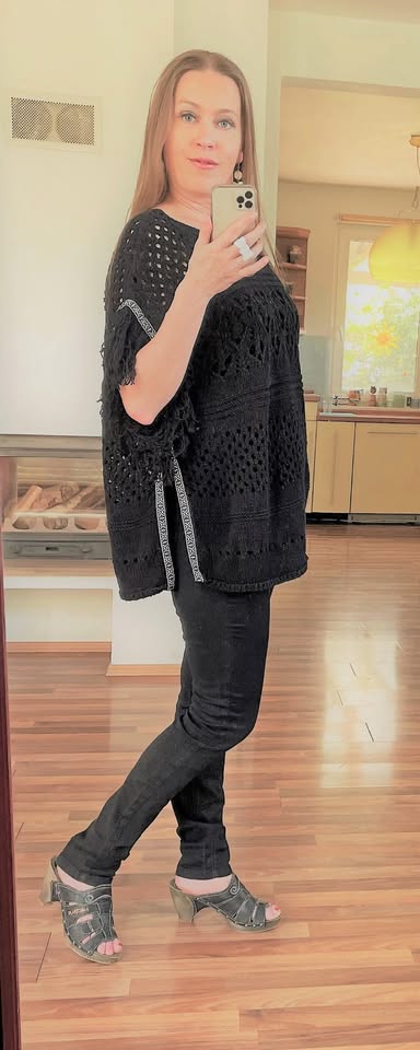 Svetr/přehoz s třásněmi, vel s/m, next, m