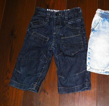 Top stav - džínové kraťasy - vel.122, next,122