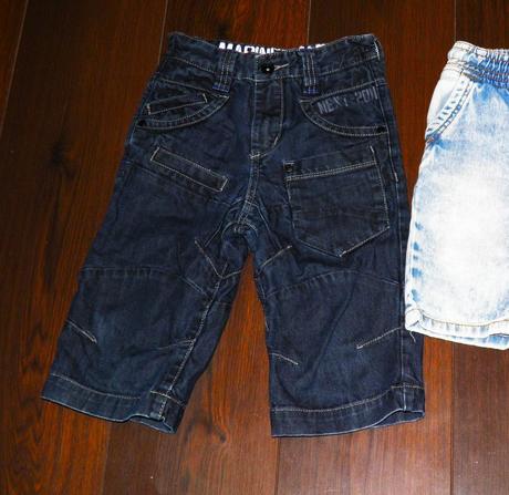 Top stav - džínové kraťasy - vel.122, next,122
