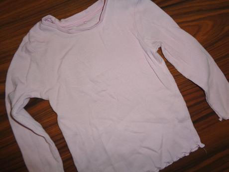 Pěkné růžové řádkované bavlněné tričko, george,92