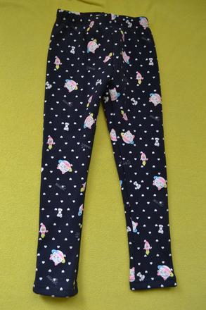 Oteplené legíny bavlněné,s fleece,110, 110