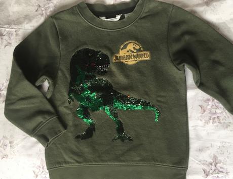 Mikina dinosaur, h&m,116