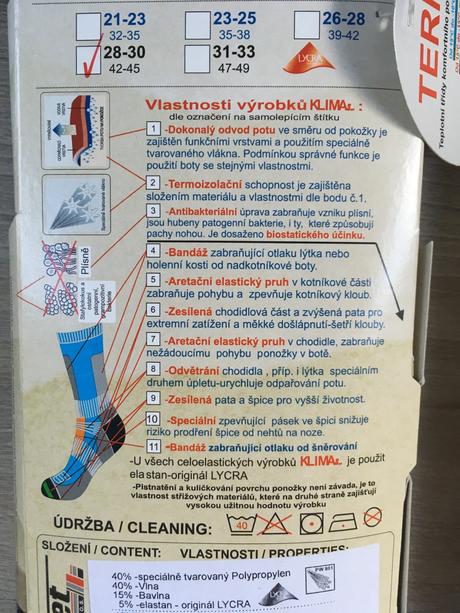 Termo ponožky klimasport, 42 / 44