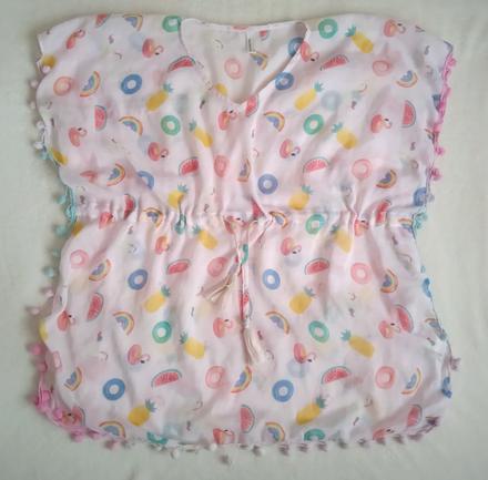 Dívčí plážová tunika přehoz přes plavky 5-9 let, reserved