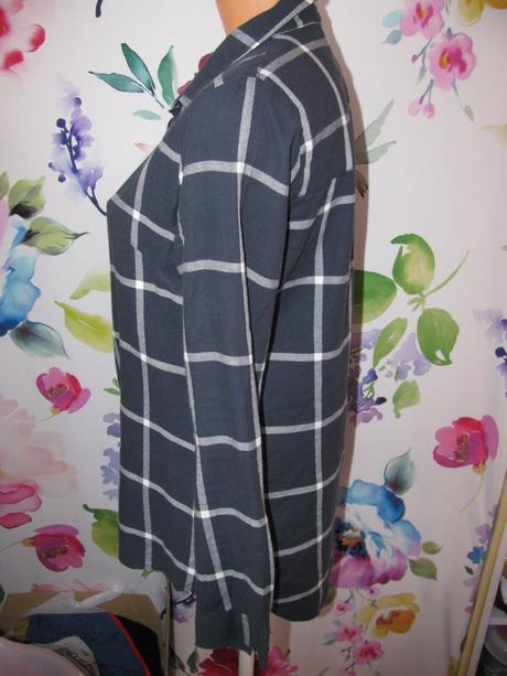 Modrá bavlněná košilová halenka review, review,m