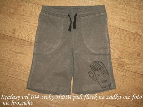 4xkraťasy set vel.98-104, h&m,98