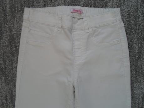 Bílé legíny tregíny džegíny kalhoty skinny, 152