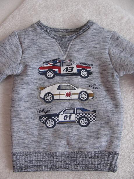 Parádní mikina se střikem a s vnitřní kožešinkou, next,98