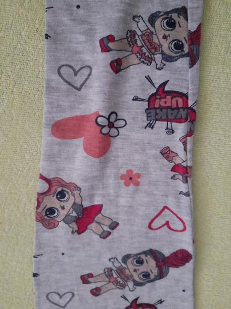 Lol legínky s panenkami bavlněné top stav, 128