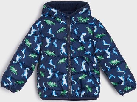 Zimní bunda dinosauři uvnitř fleece vel. 98, sinsay,98