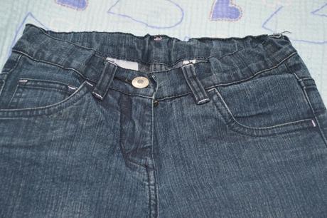 Elastické džíny s kamínky, regulace v pase, c&a,128