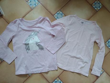 2x tričko, h&m,110