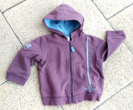 Mikina / mikinka na zip hnědo-fialová, adams,80