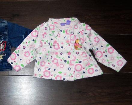 Kabátek/bunda s medvídkem pů, vel9-12m, disney,80