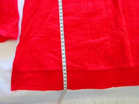 Červená bavlněná halena, xs