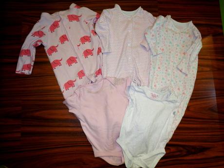 Overaly a body pro holčičku - 5 kusů - velikost 80, 68–80