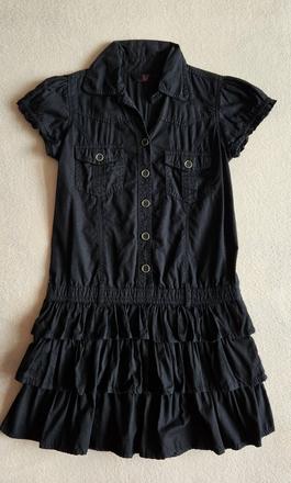 Dívčí černé šaty, šatičky, vel.152, 152