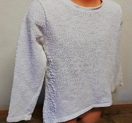 Bílý svetřík bavlna vel.116, topolino,116