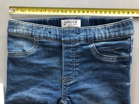 5let 116cm lindex elast džíny+bílé tílko unisex, lindex,116