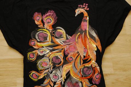 Tricko s pavem vel. xs od h&m, h&m,xs