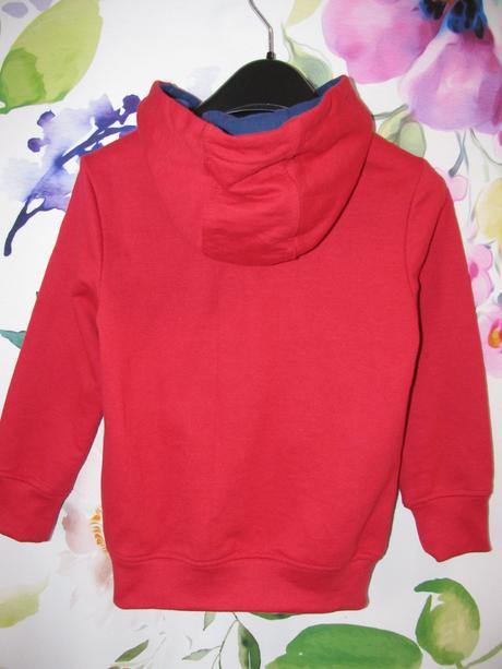 Bavlněná červená mikina s kapucí, kiki&koko,116